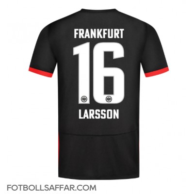 Eintracht Frankfurt Hugo Larsson #16 Bortatröja 2024-25 Kortärmad Eintracht Frankfurt Hugo Larsson #16 Bortatröja 2024-25 Kortärmad